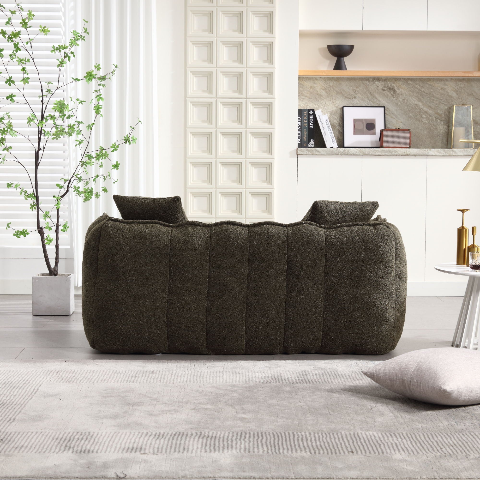 Cozy Beanbag Chair With High Resilience Foam Core For 2 by HouseOfZazla