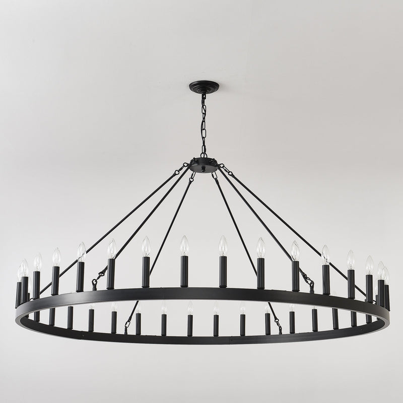 59.1 Inch 36-Light Wagon Wheel Chandelier by HouseOfZazla