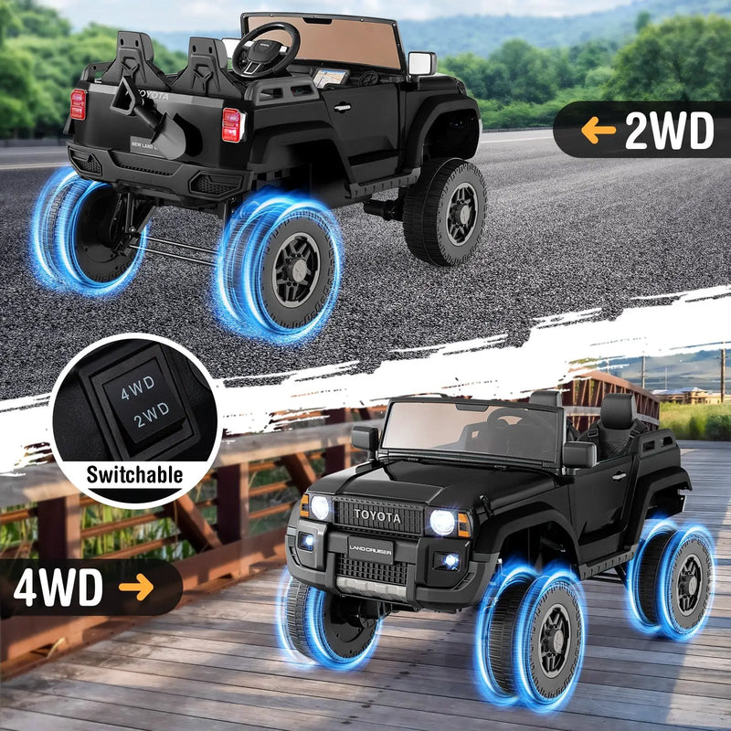 24V 2 Seater Ride on Car 4WD/2WD Switchable for Kids with Remote for Ages 3+ by DirectDeals