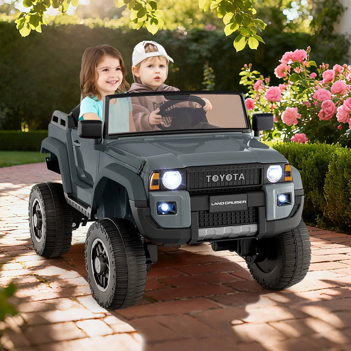 24V 2 Seater Ride on Car 4WD/2WD Switchable for Kids with Remote for Ages 3+ by DirectDeals