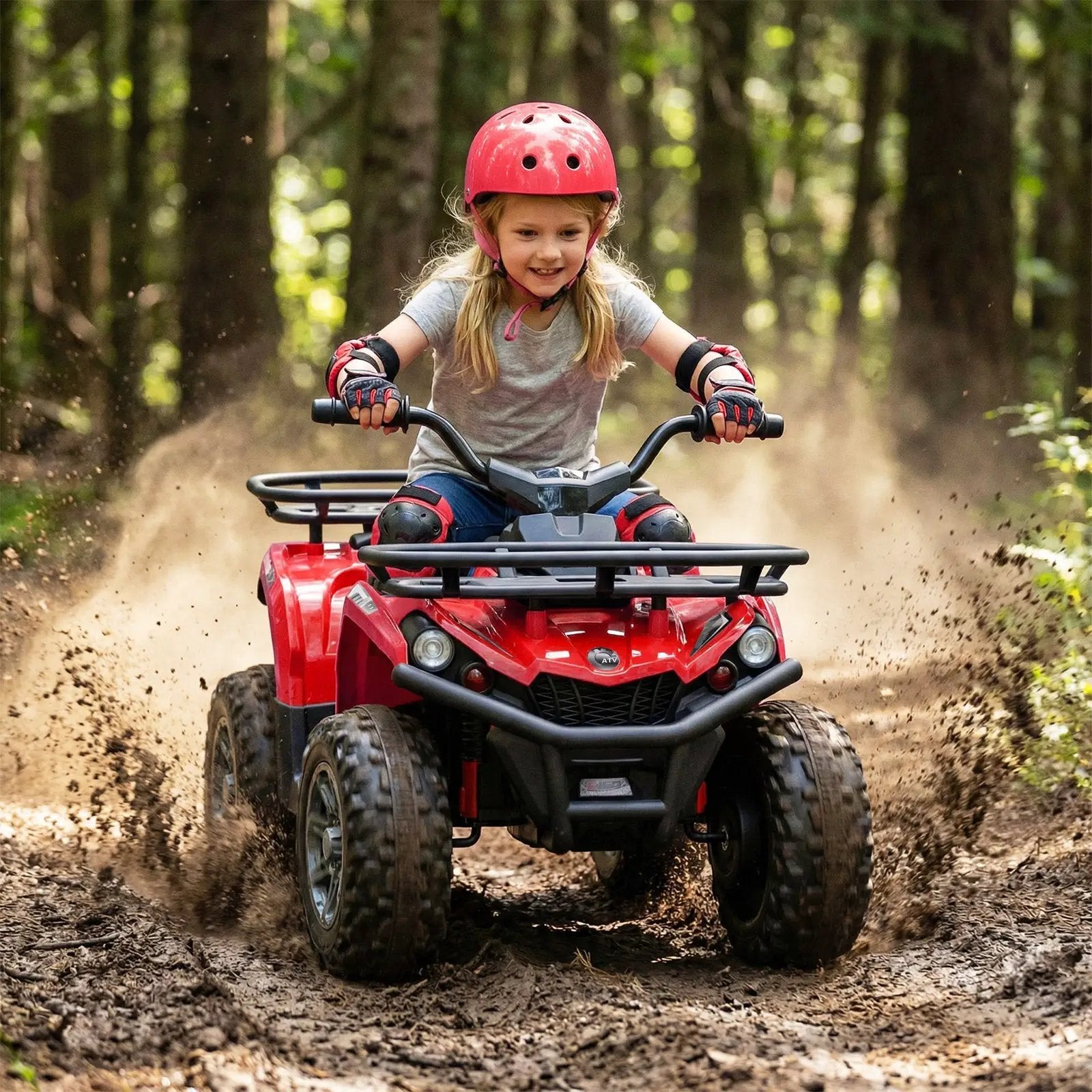 24V Electric Ride On Quad with LED Headlights by DirectDeals