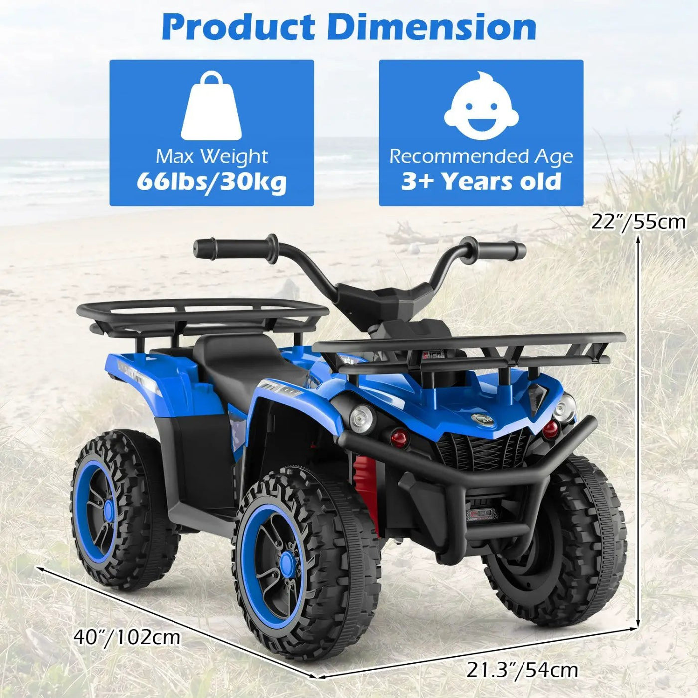 24V Electric Ride On Quad with LED Headlights by DirectDeals