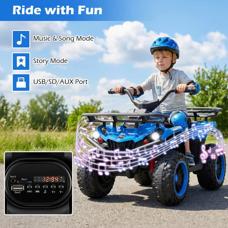 24V Electric Ride On Quad with LED Headlights by DirectDeals
