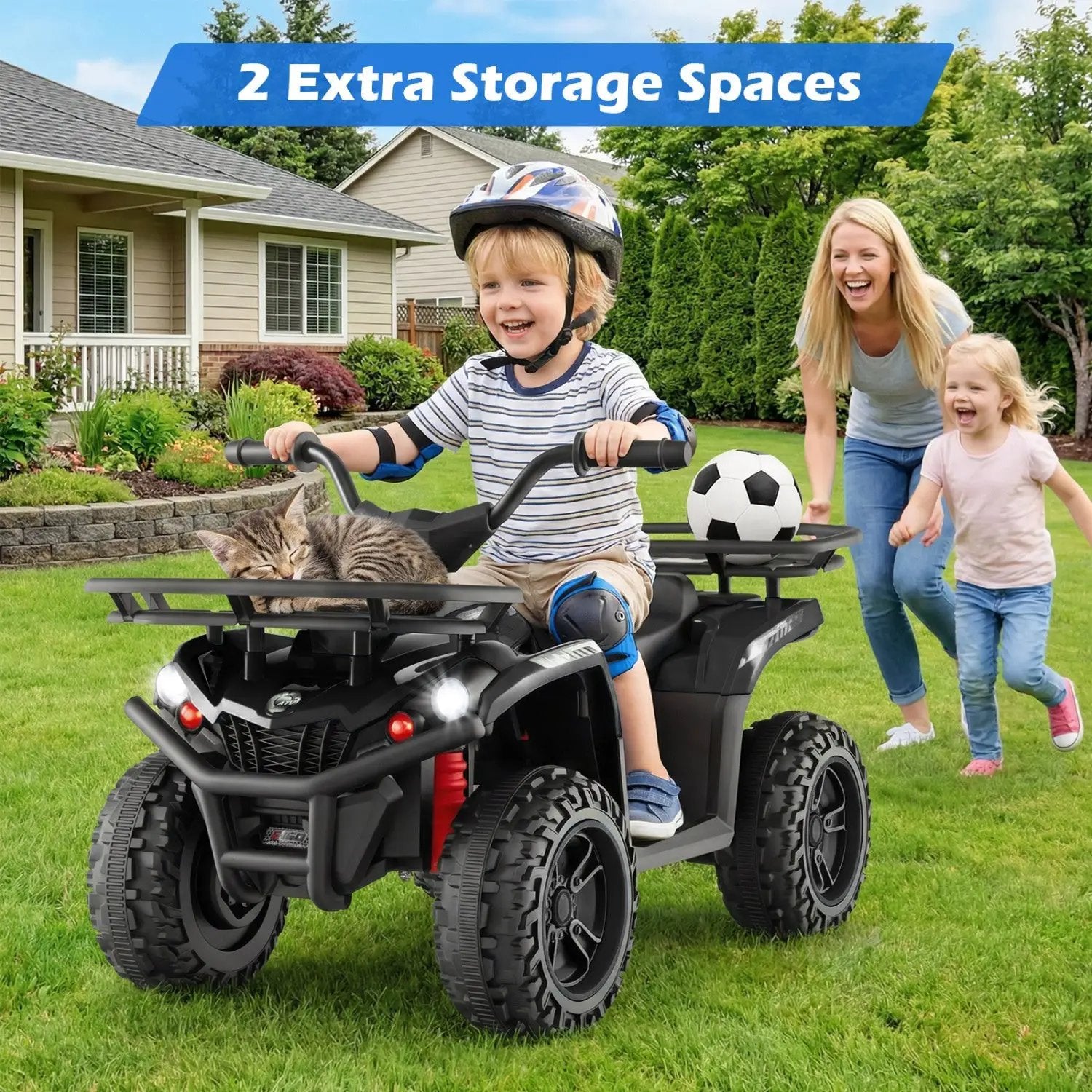 24V Electric Ride On Quad with LED Headlights by DirectDeals