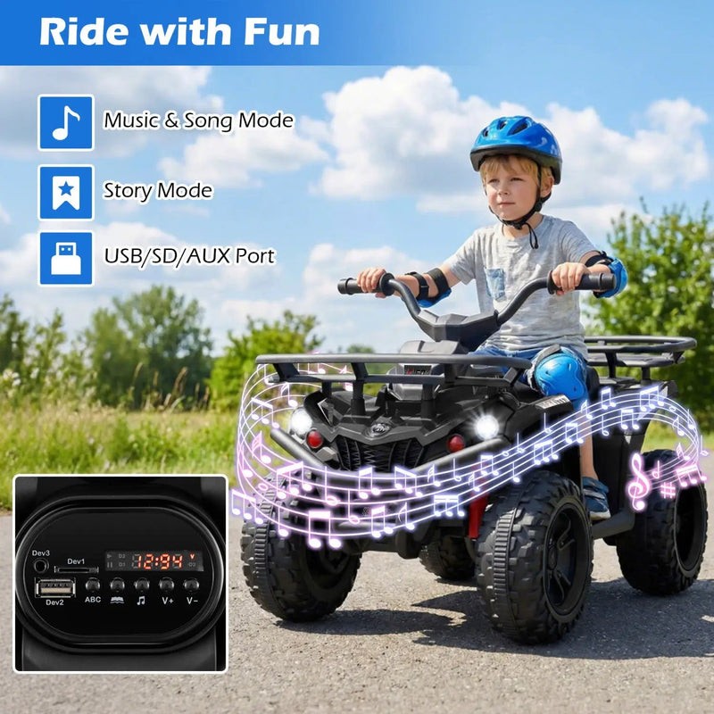 24V Electric Ride On Quad with LED Headlights by DirectDeals