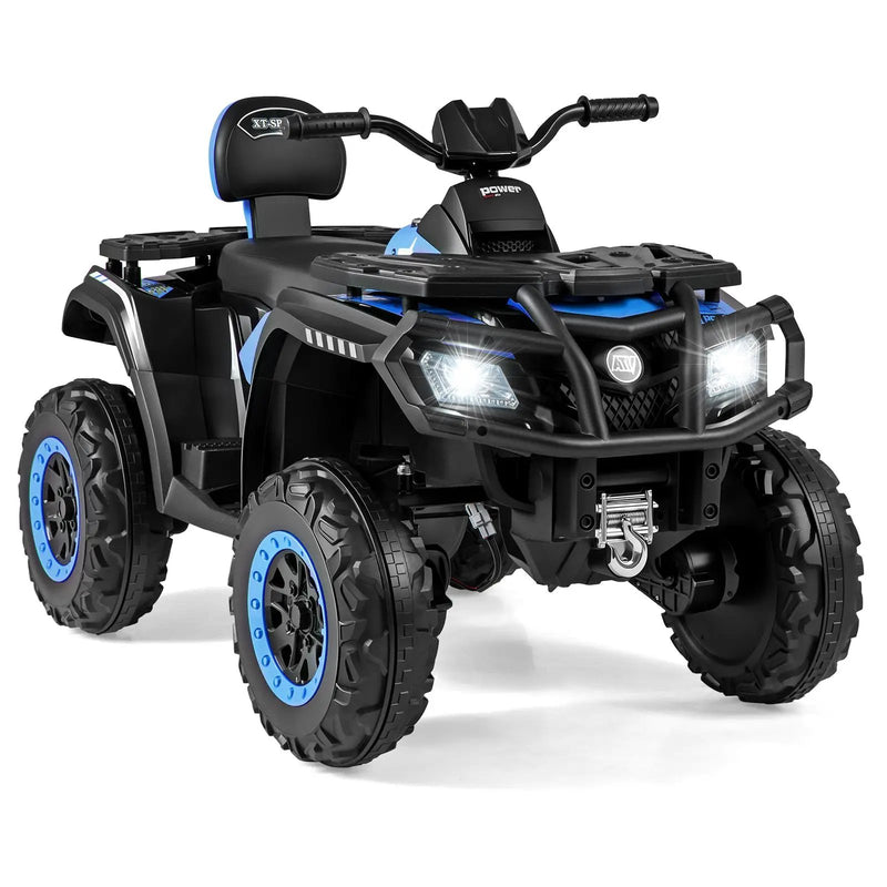 24V Kids ATV 2-Seater with 4 Motors with LED Lights and Music by DirectDeals