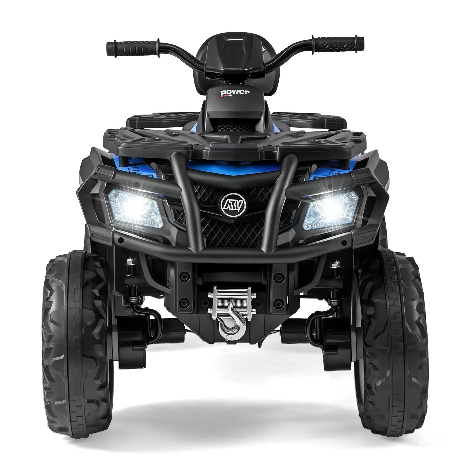 24V Kids ATV 2-Seater with 4 Motors with LED Lights and Music by DirectDeals