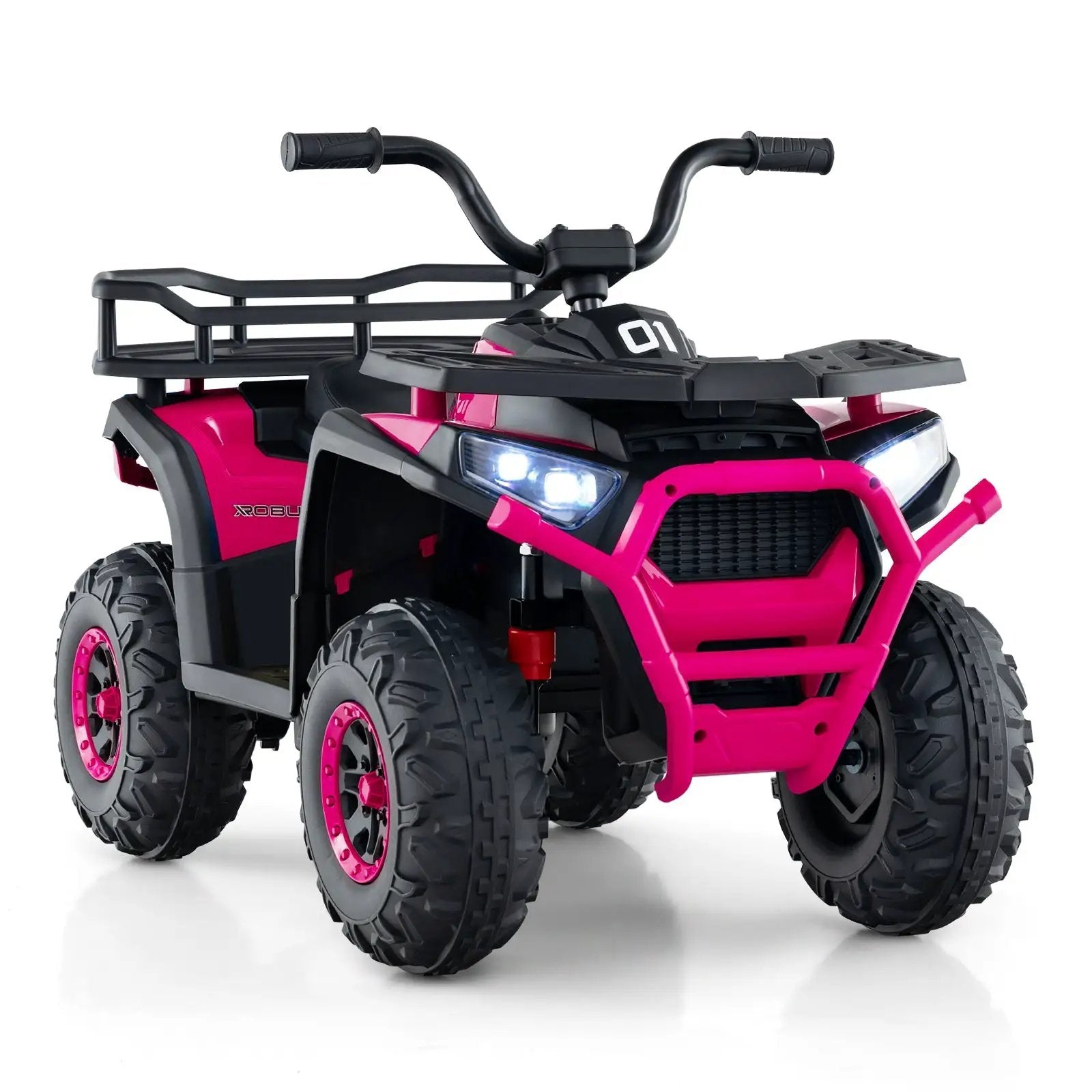 24V Kids Ride on Electric ATV Quad Car with Realistic Sounds and LED Lights by DirectDeals