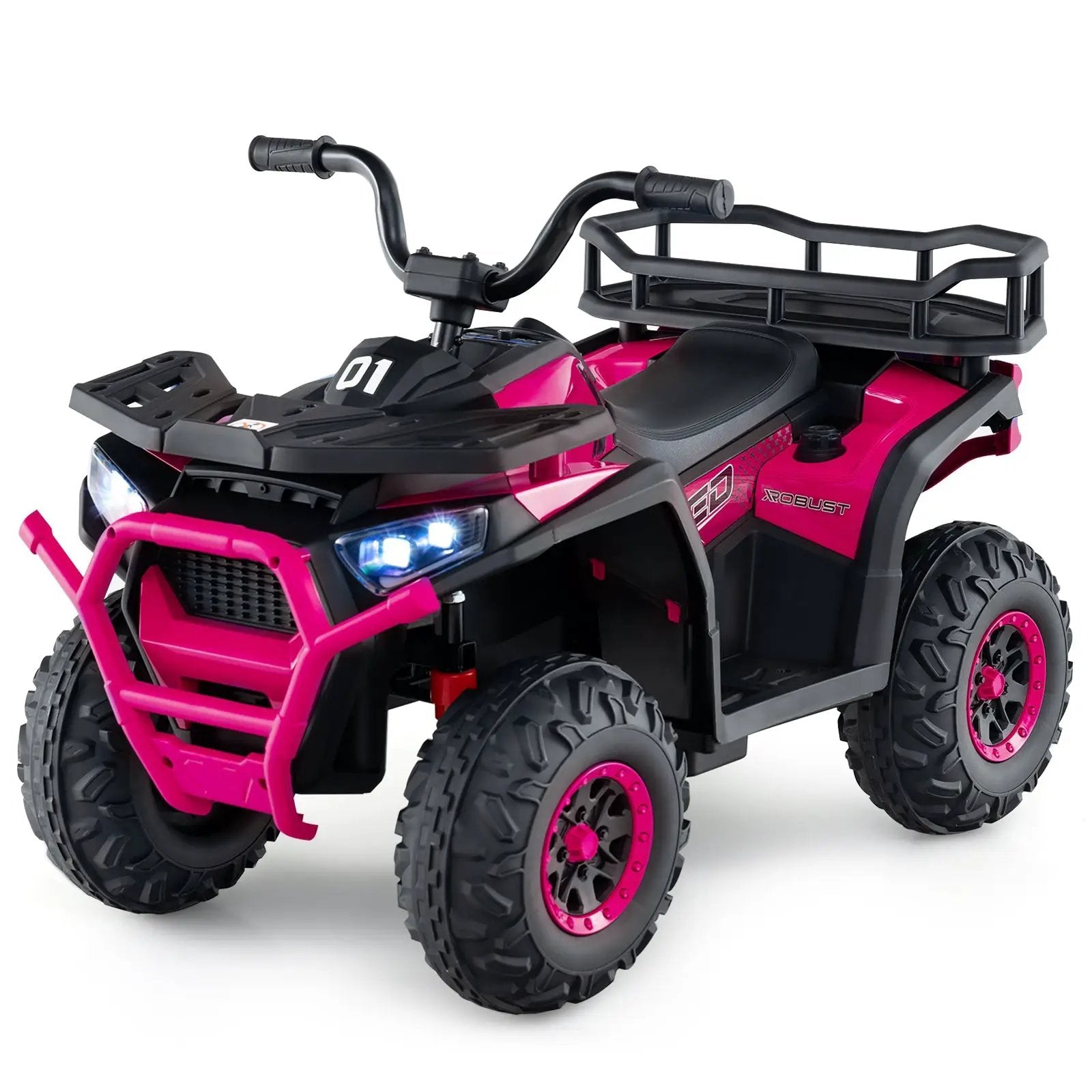 24V Kids Ride on Electric ATV Quad Car with Realistic Sounds and LED Lights by DirectDeals