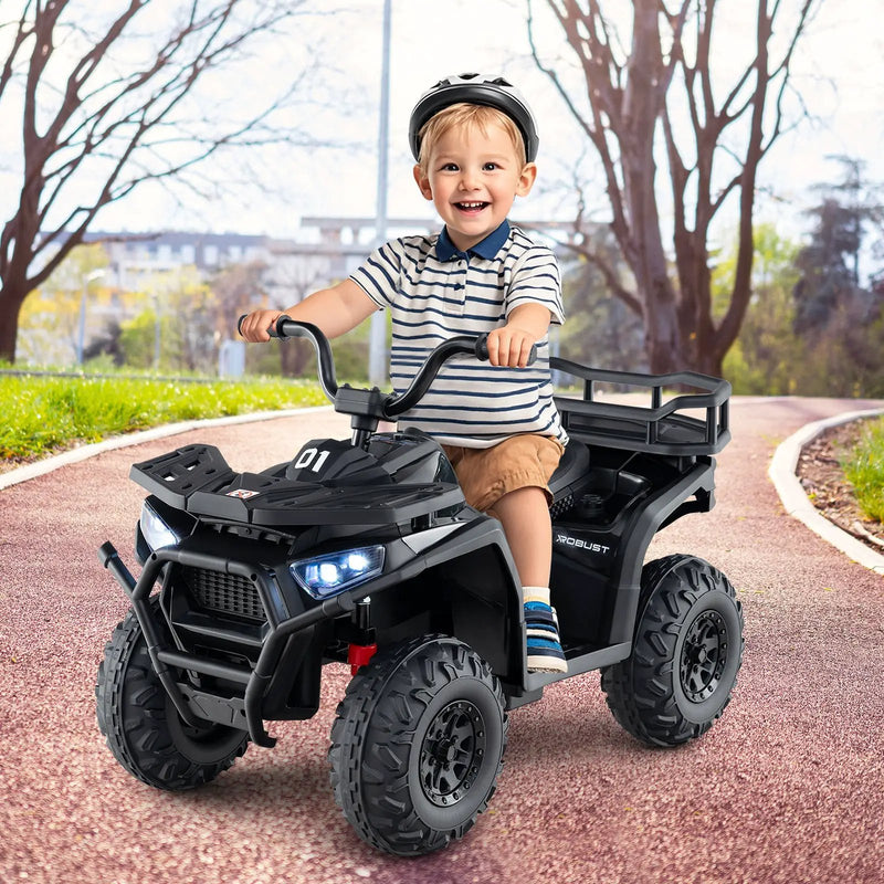 24V Kids Ride on Electric ATV Quad Car with Realistic Sounds and LED Lights by DirectDeals