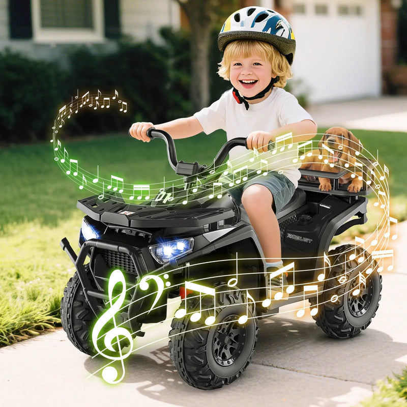 24V Kids Ride on Electric ATV Quad Car with Realistic Sounds and LED Lights by DirectDeals