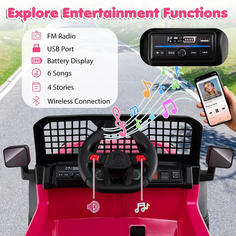 24V Ride On Car for Kids with Parent Remote Control and Music by DirectDeals