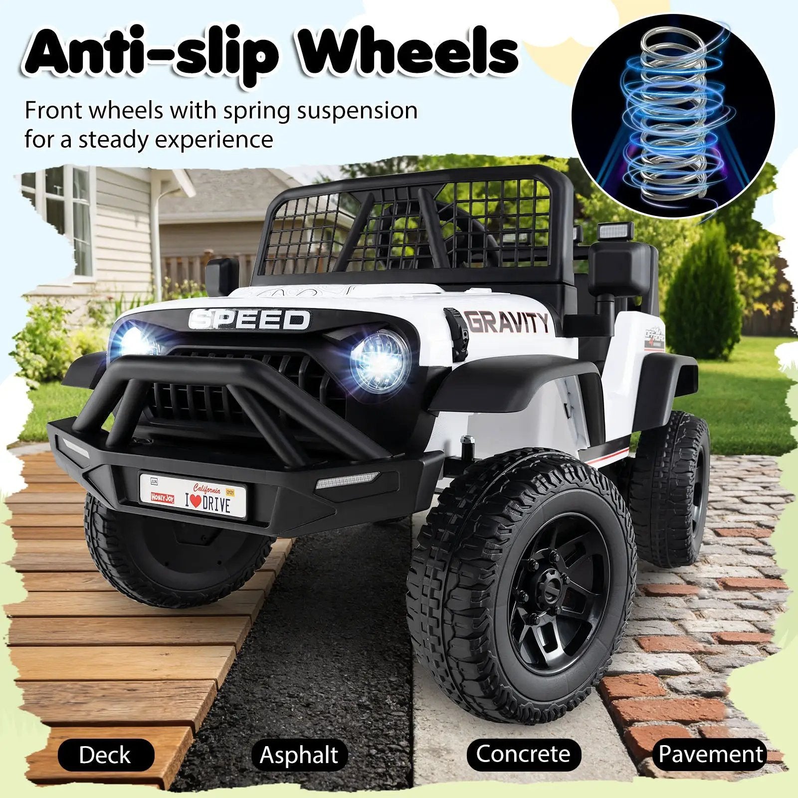 24V Ride On Car for Kids with Parent Remote Control and Music by DirectDeals