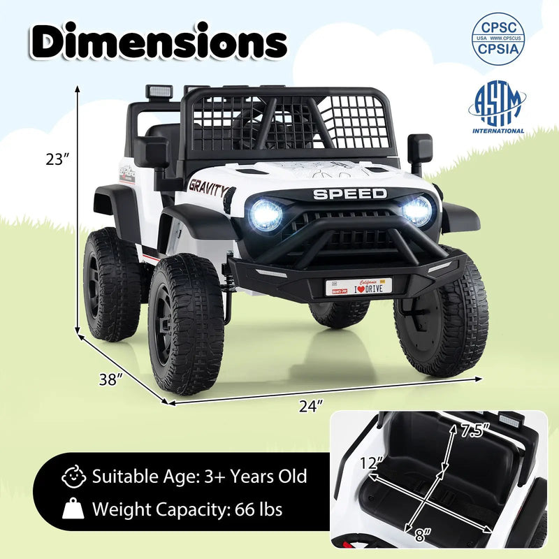 24V Ride On Car for Kids with Parent Remote Control and Music by DirectDeals