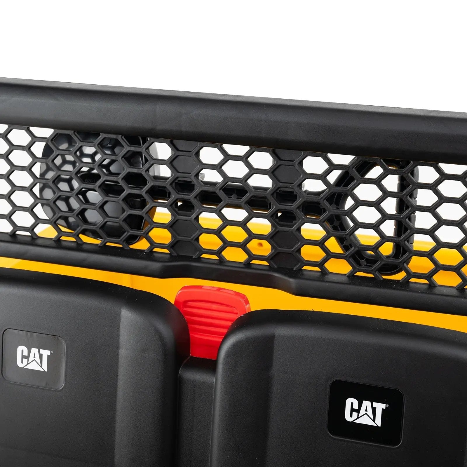 24V Ride On Dump Truck Licensed Caterpillar 2-Seater Kids Car with Remote Control-Yellow by DirectDeals