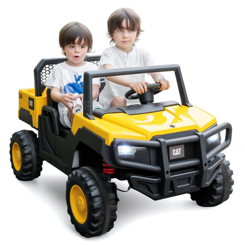 24V Ride-On Dump Truck 2-Seater with Remote Control - Yellow by DirectDeals
