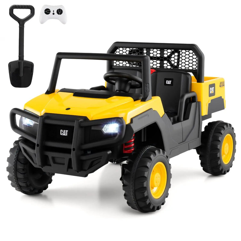 24V Ride-On Dump Truck 2-Seater with Remote Control - Yellow by DirectDeals