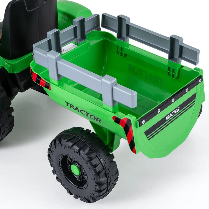 24V Ride On Tractor for Kids Electric Vehicle with Detachable Trailer and Remote Control by DirectDeals