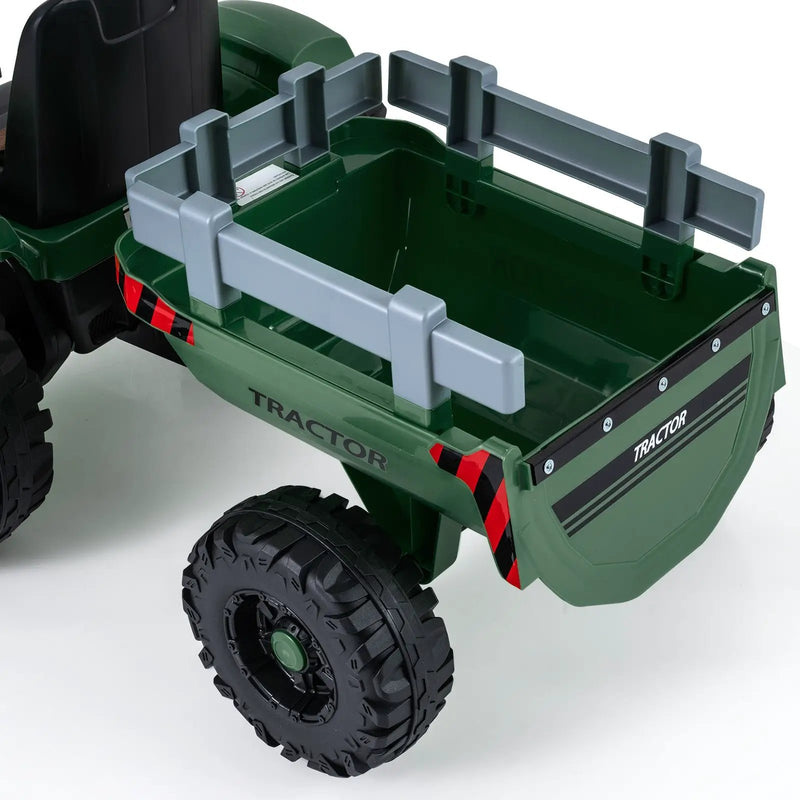 24V Ride On Tractor for Kids Electric Vehicle with Detachable Trailer and Remote Control by DirectDeals