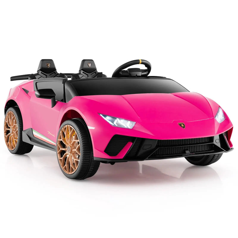 24V Ride-on Car for Kids 4WD 2-Seater Licensed Lamborghini Electric Vehicles with Music by DirectDeals