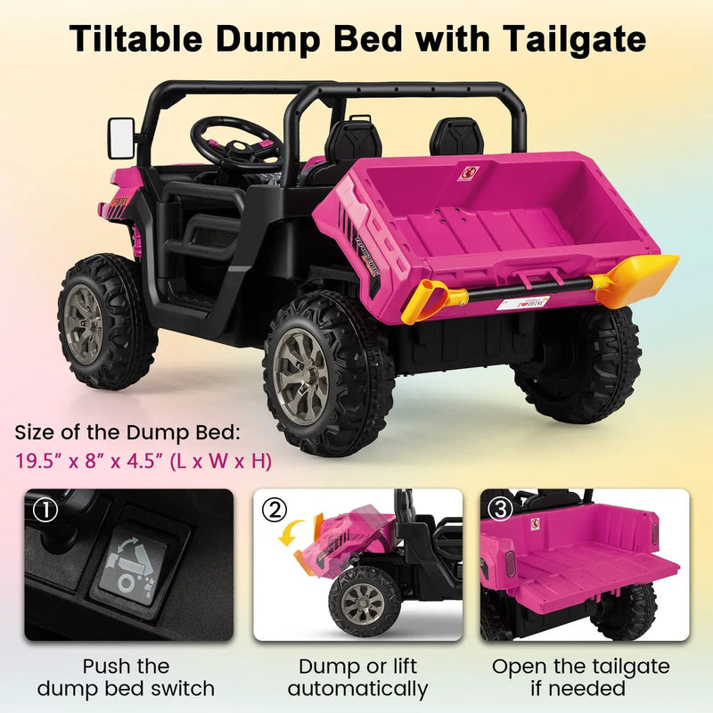 24V Ride On Kids Car with Dump Bed and Remote Control by DirectDeals