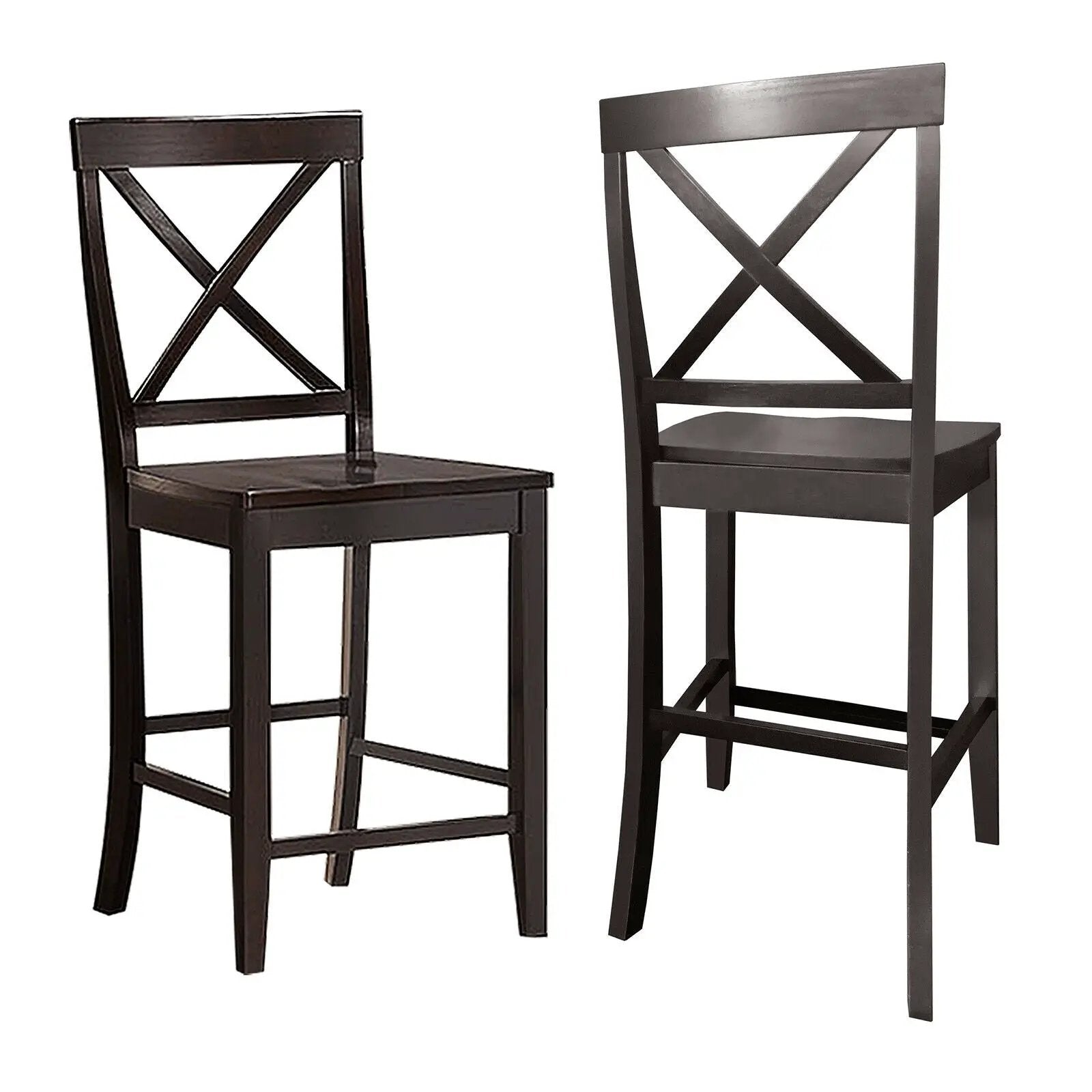 24 Inch 2 Pack Rubber Wood Frame Kitchen Chairs by DirectDeals