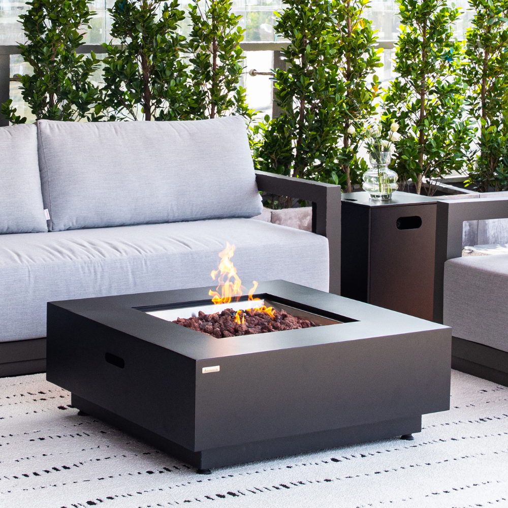 Propane Fire Pit Table Outdoor 50,000 BTU Firepits for Outside CSA Certified by EnvelorHome
