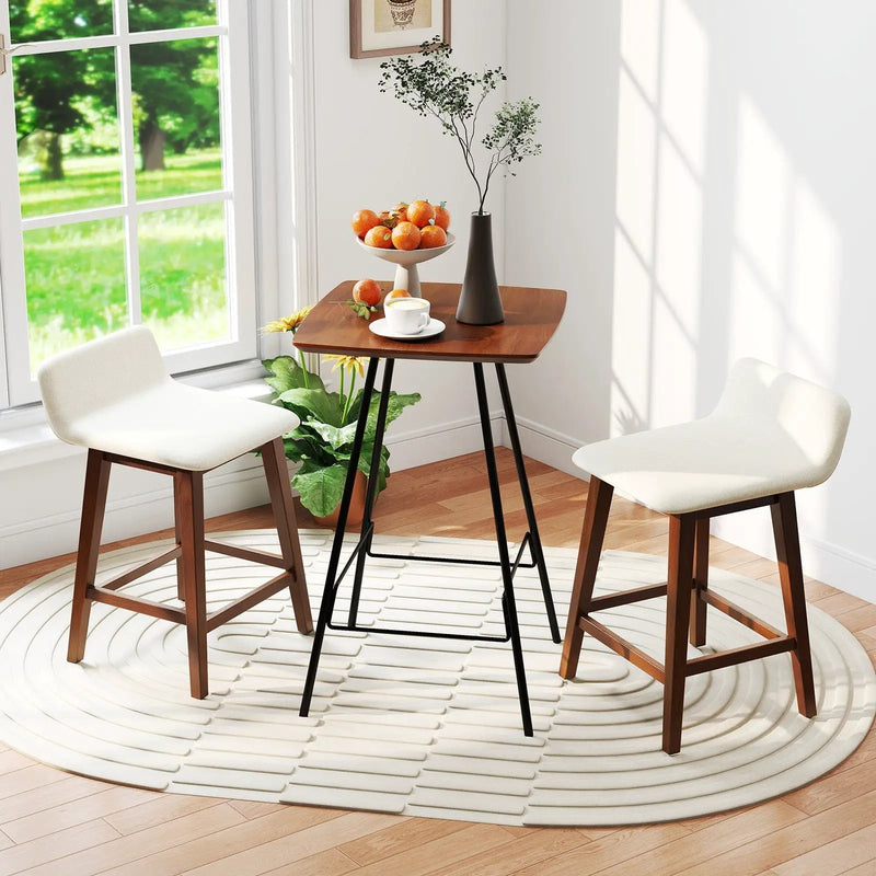 24 Inch Counter Height Bar Stools Set of 2 with Low Back by DirectDeals