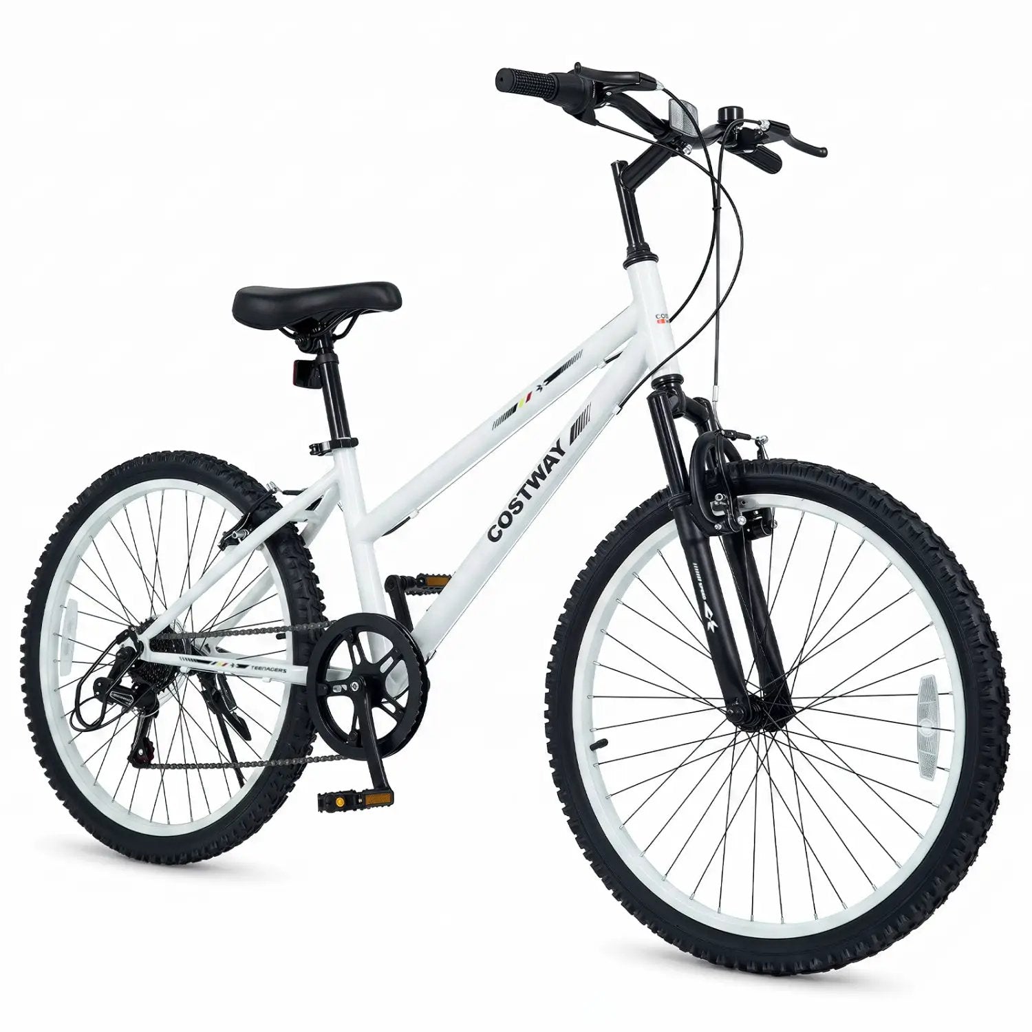24 Inch Kids Mountain Bike Adjustable with 7 Speed and Suspension Fork by DirectDeals