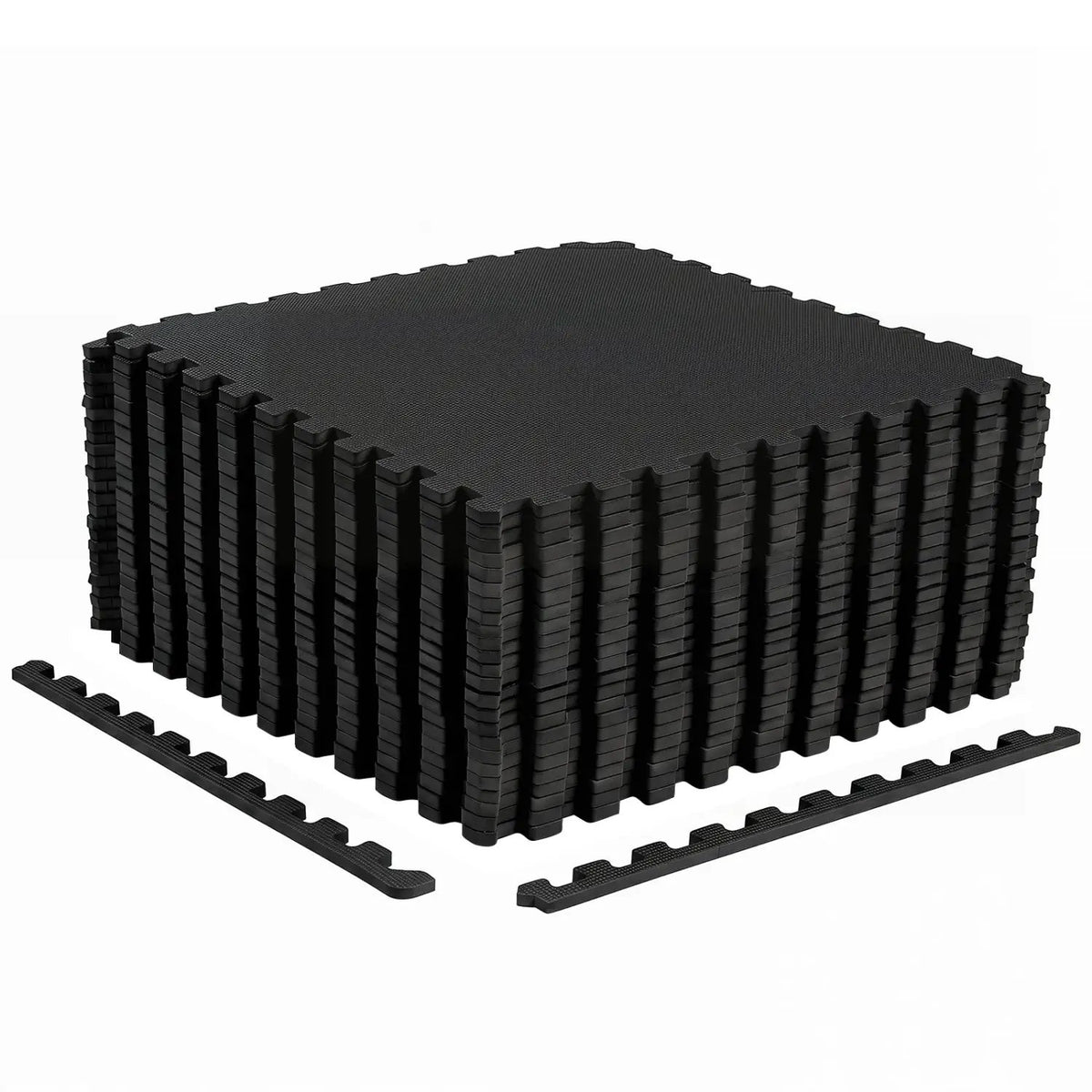 Interlocking EVA Foam Floor Tiles 24-Pack with Borders by DirectDeals
