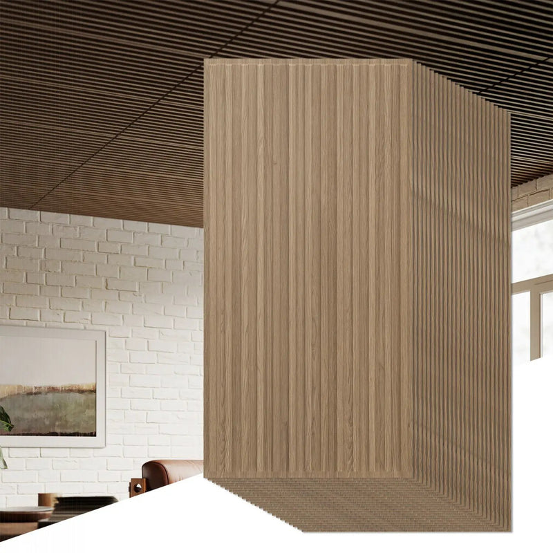 24-Pack PVC Slat Wall Panels for Interior Wall Decoration for Living Room and TV Background by DirectDeals