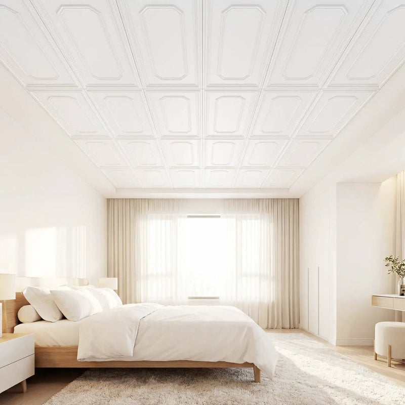 24 Pieces Ceiling Tiles Decorative PVC Ceiling Covering Panels by DirectDeals