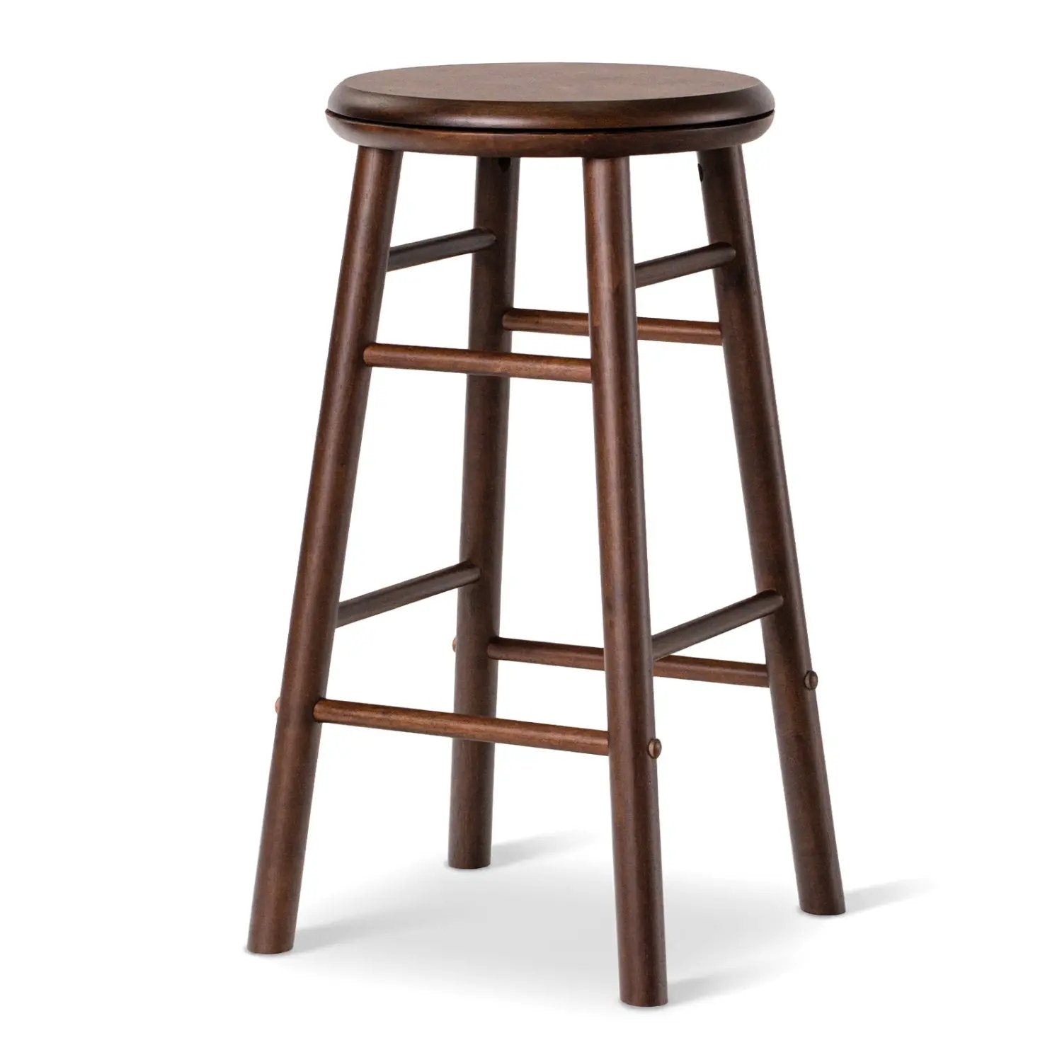 24" Swivel Bar Stools Set of 2 with Footrests by DirectDeals