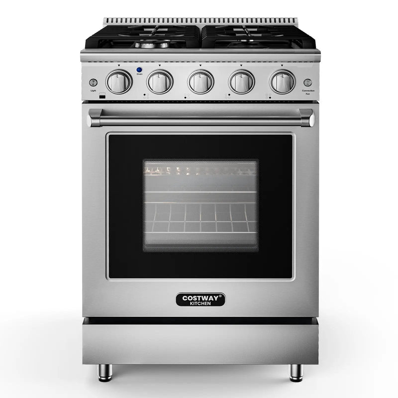 24 Inches Freestanding Natural Gas Range with 4 Burners Cooktop by DirectDeals