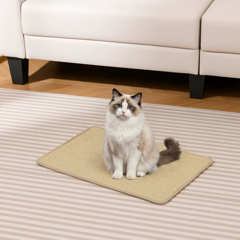 Cat Scratcher Mat Set - 6 Piece Natural Sisal Furniture Protector by DirectDeals