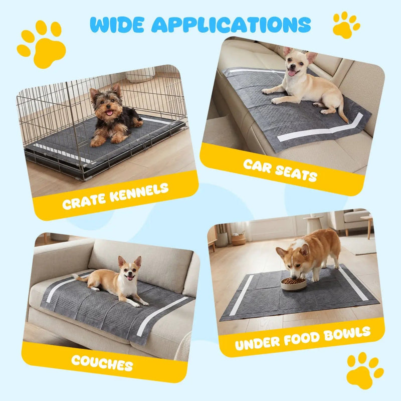 24" x 24" Charcoal Dog Pee Pads 6-Layer for Dogs by DirectDeals
