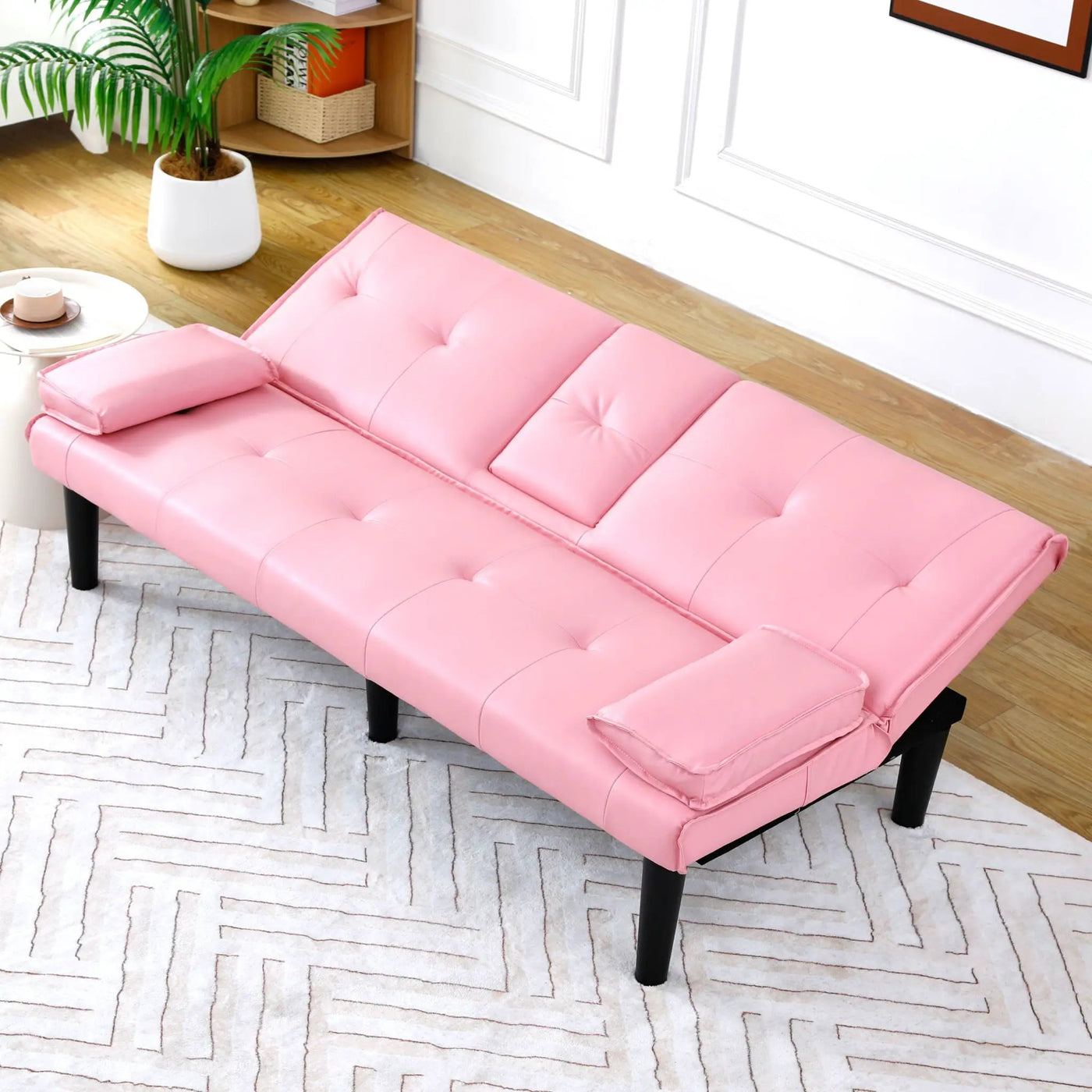 Sofa Bed With Foldable Design And Cup Holder by HouseOfZazla