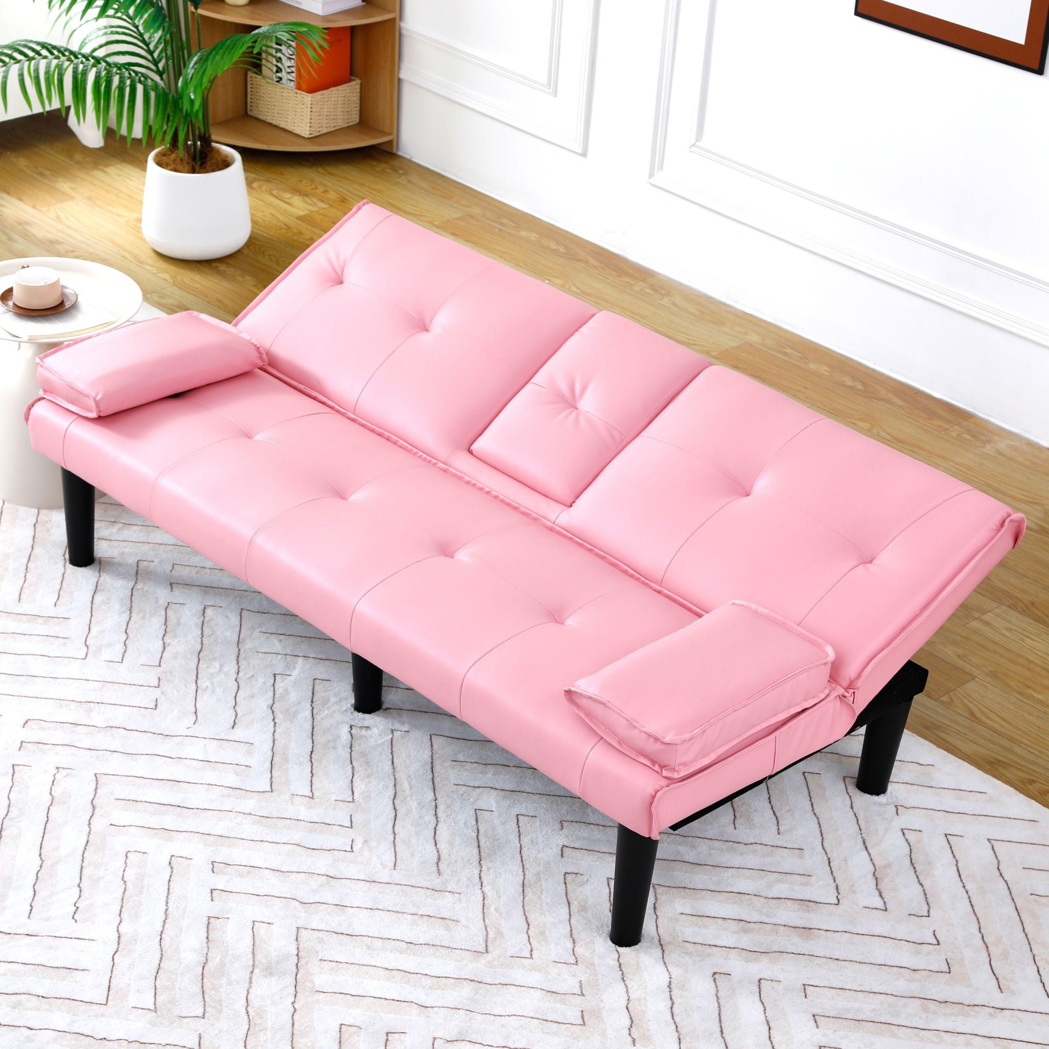 Sofa Bed With Foldable Design And Cup Holder by HouseOfZazla