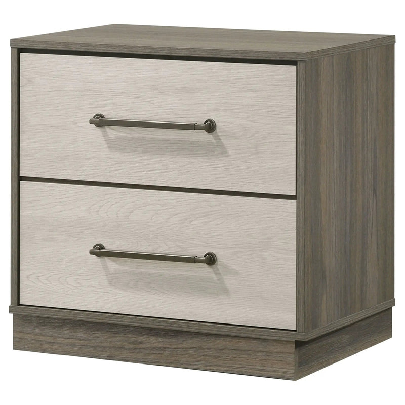 Fenwick 2-drawer Nightstand Bedside Table Grey Oak by Unique Piece Furniture