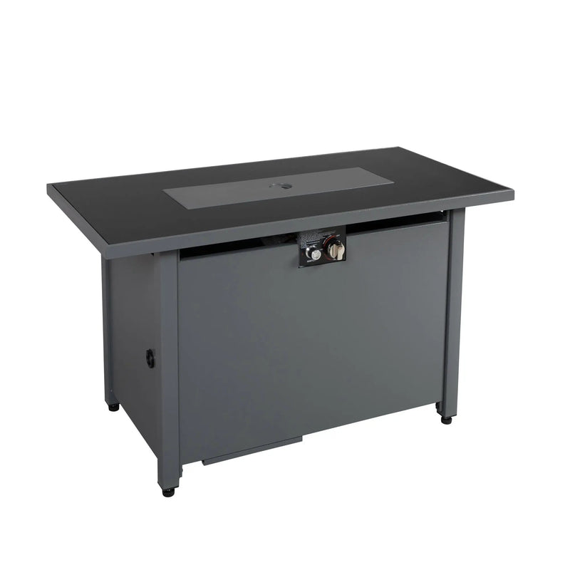 Outdoor Fire Pit Table With Lid & High-Quality Materials - Black by HouseOfZazla