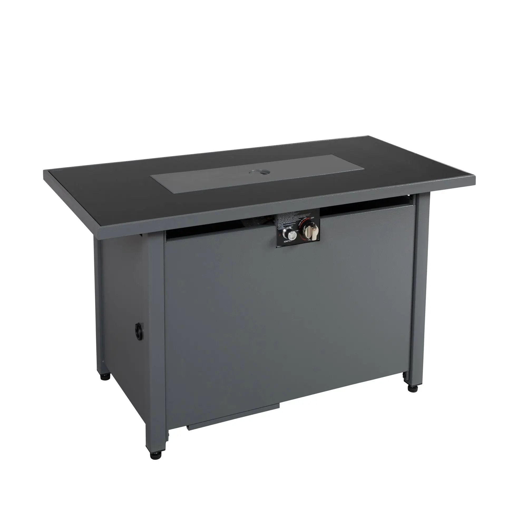 Outdoor Fire Pit Table With Lid & High-Quality Materials - Black by Unique Piece Furniture