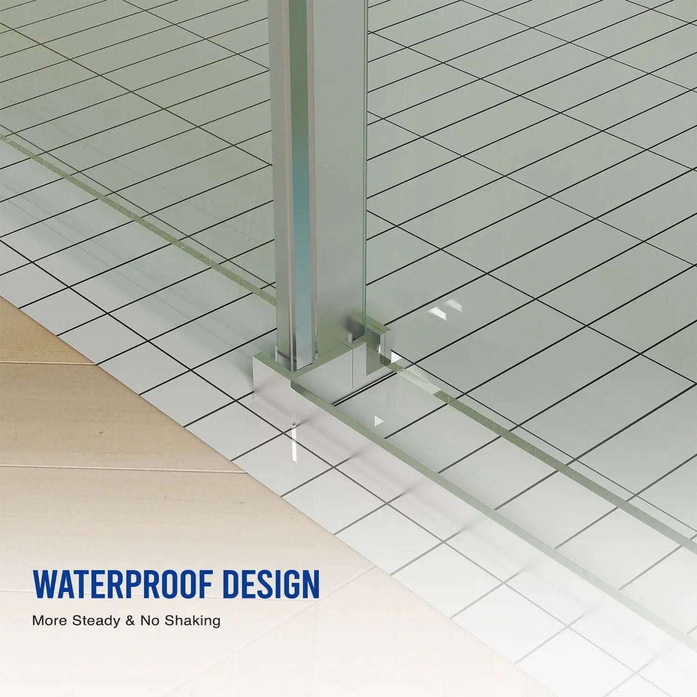 Frameless Shower Door, Sliding Shower Door, Premium 5 / 16" (8 Mm) Thick Tempered Glass Shower Enclosure With Towel Bar, Double Side Easy Clean Coat, Finished With Buffer by HouseOfZazla