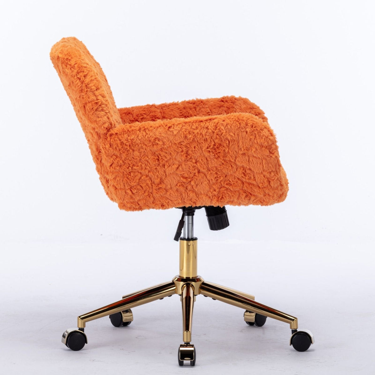 Artificial Rabbit Hair Office Chair with Metal Base - Swivel, Adjustable Height, photo 29 of 40