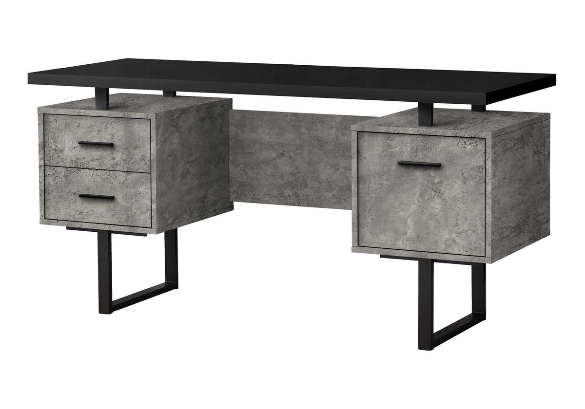 60" Computer Desk with Storage Drawers – Home Office Writing Desk, photo 2 of 28