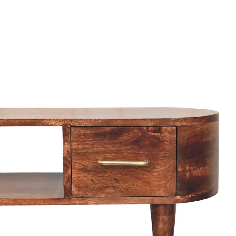 Solid Wood Two-Drawer Open-Slot Media Unit by HouseOfZazla