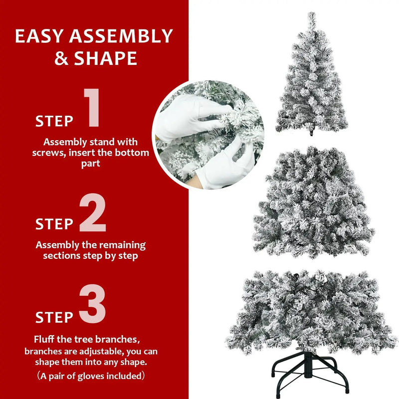 5FT Flocked Christmas Tree by HouseOfZazla