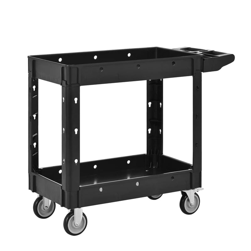 Two-Shelf Utility Cart with Wheels, 600 lbs Capacity by HouseOfZazla