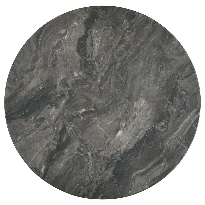 Bradley Round SmartTop Cocktail Coffee Table Smokey Grey and Brown by Unique Piece Furniture