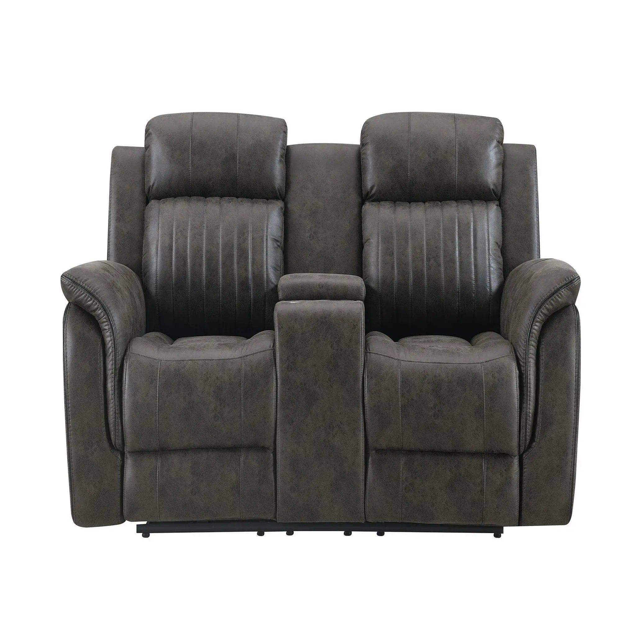 Steban - Console Reclining Loveseat - Gray by Unique Piece Furniture