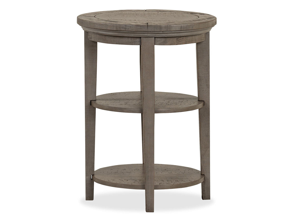 Paxton Place - Round Accent End Table - Dovetail Gray, photo 2 of 7